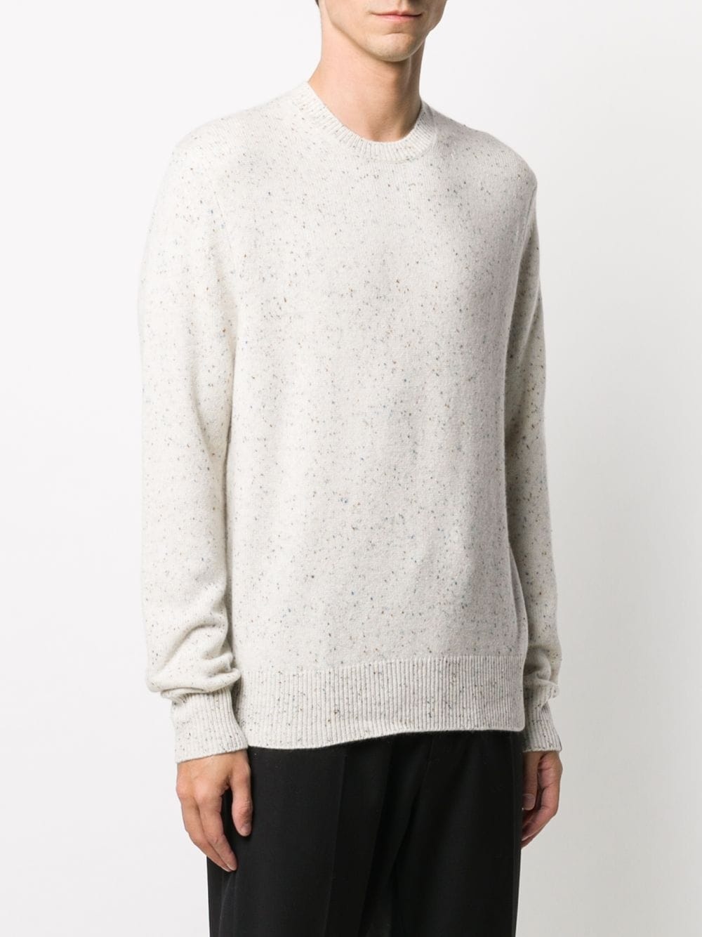 speckle knit crewneck jumper - 3