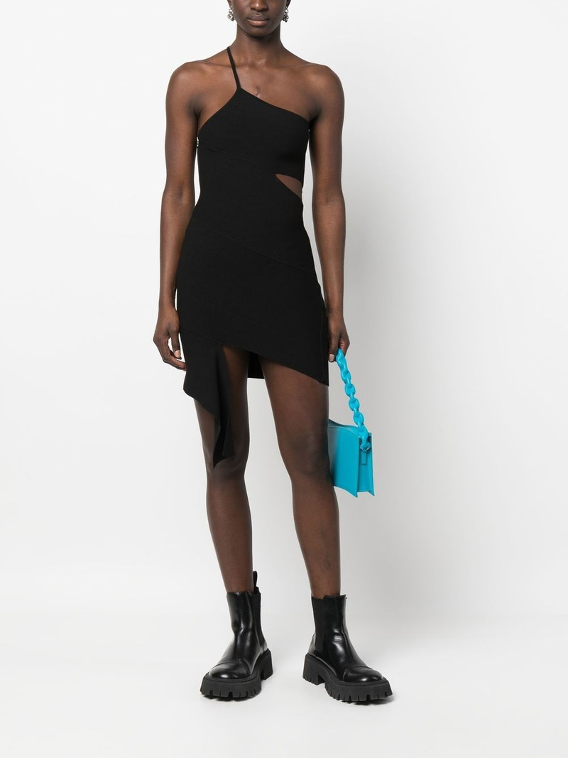 ANDREĀDAMO asymmetric bodycon mini dress outlook