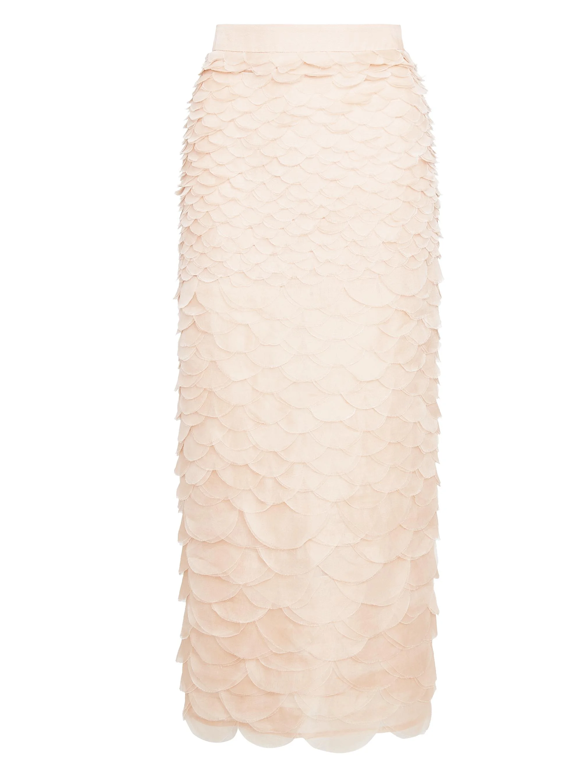 Women's Fishscale Sylkie Silk Midi-Skirt - Khaki - 1