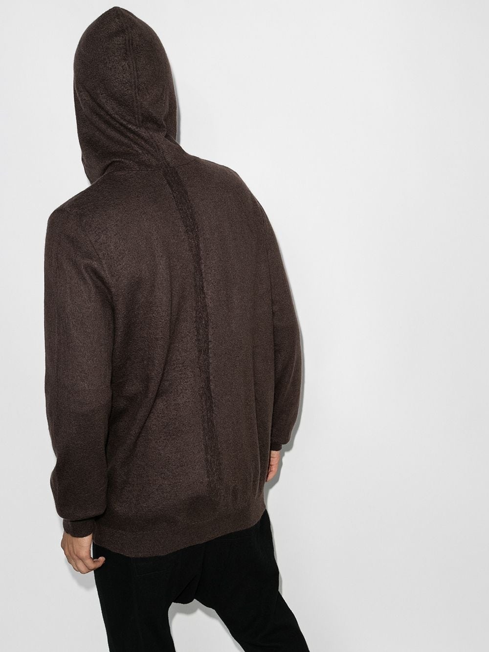 zip-up cashmere hoodie - 3