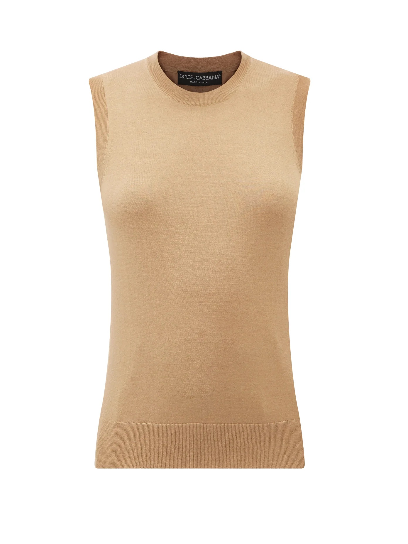 Cashmere sleeveless sweater - 1