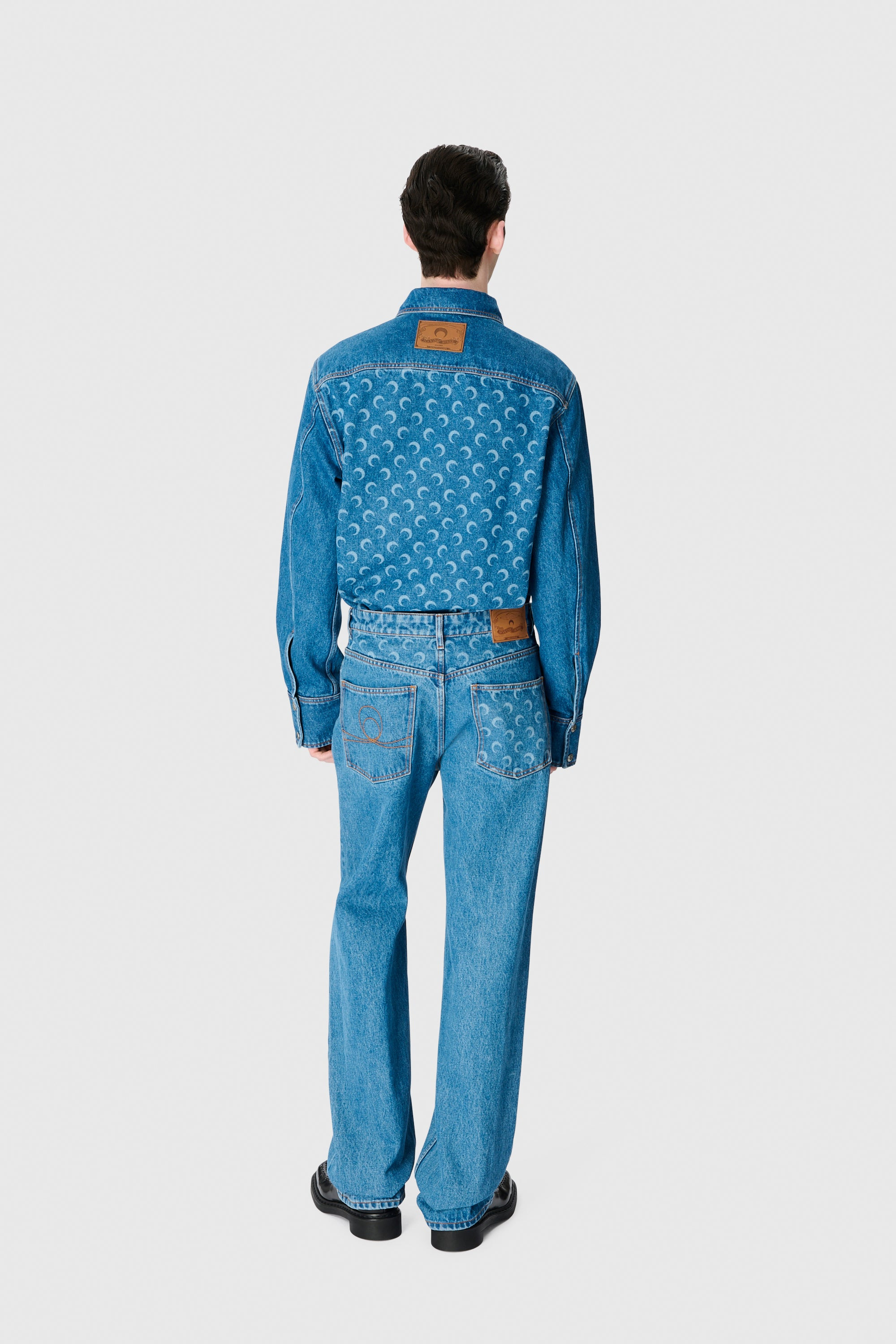 Moon Laser Blue Wash Denim LS Shirt - 6