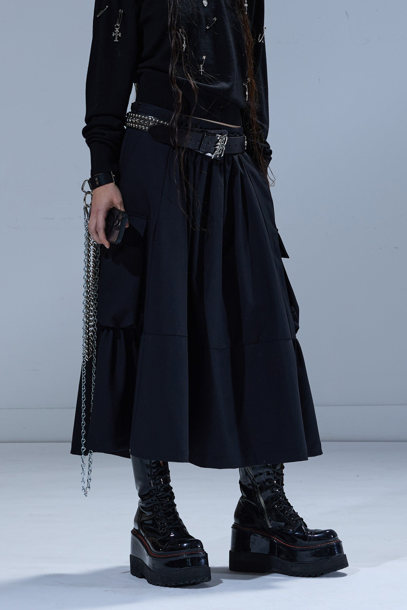 GATHERED CARGO SKIRT - 3