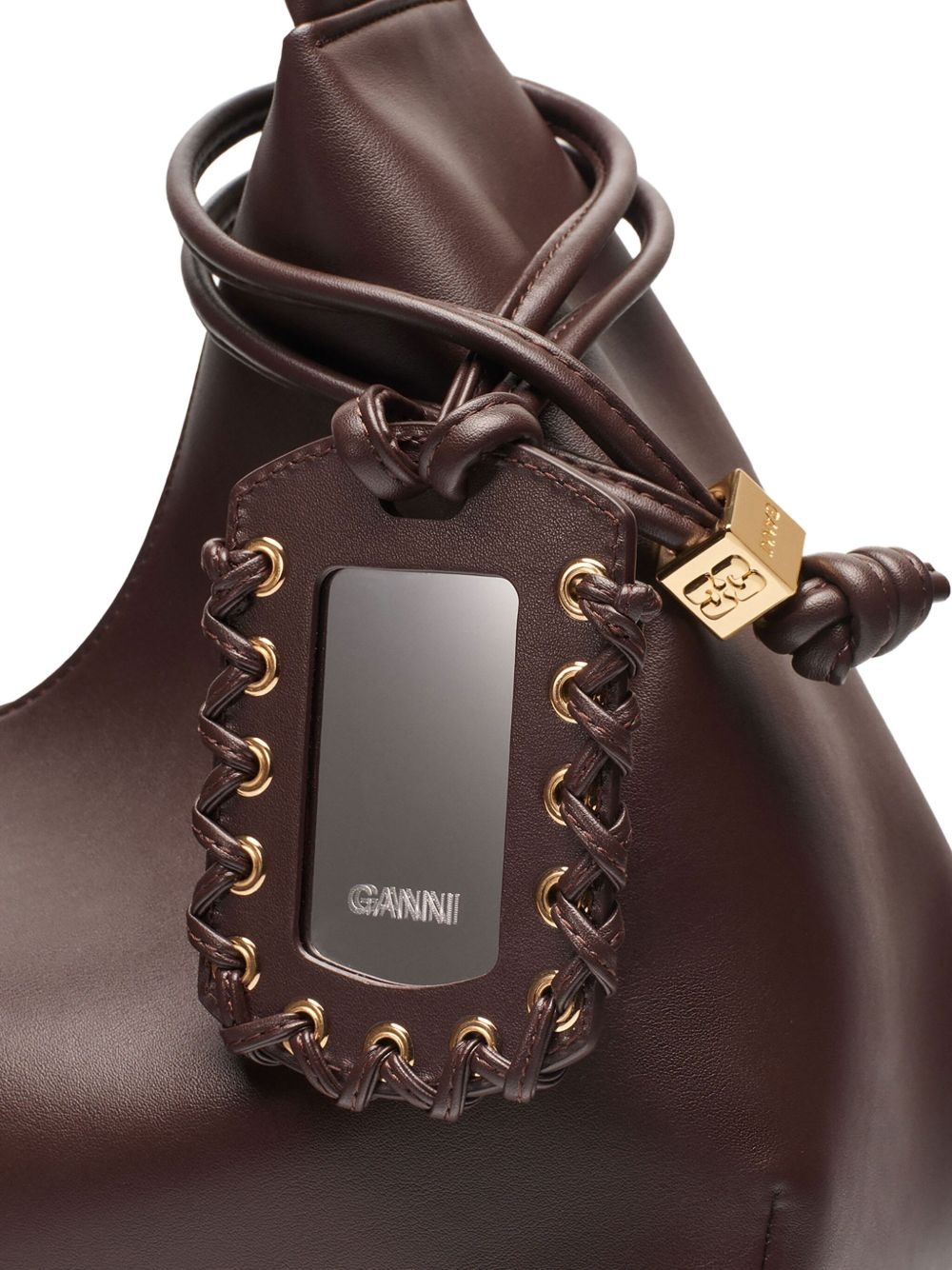 medium logo-debossed shoulder bag - 4