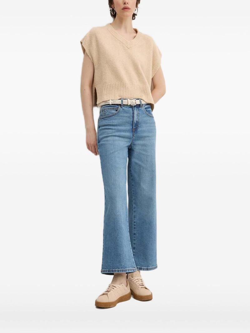 V-neck ribbed top 1