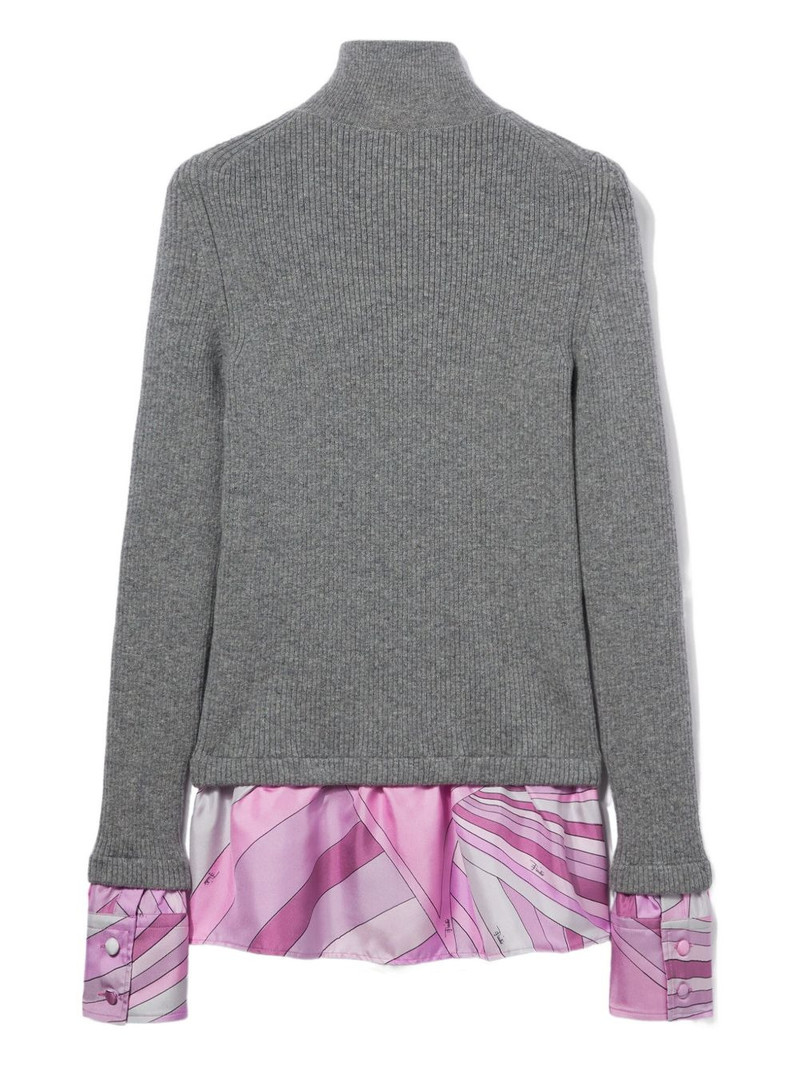 PUCCI Iride-print roll-neck sweater outlook