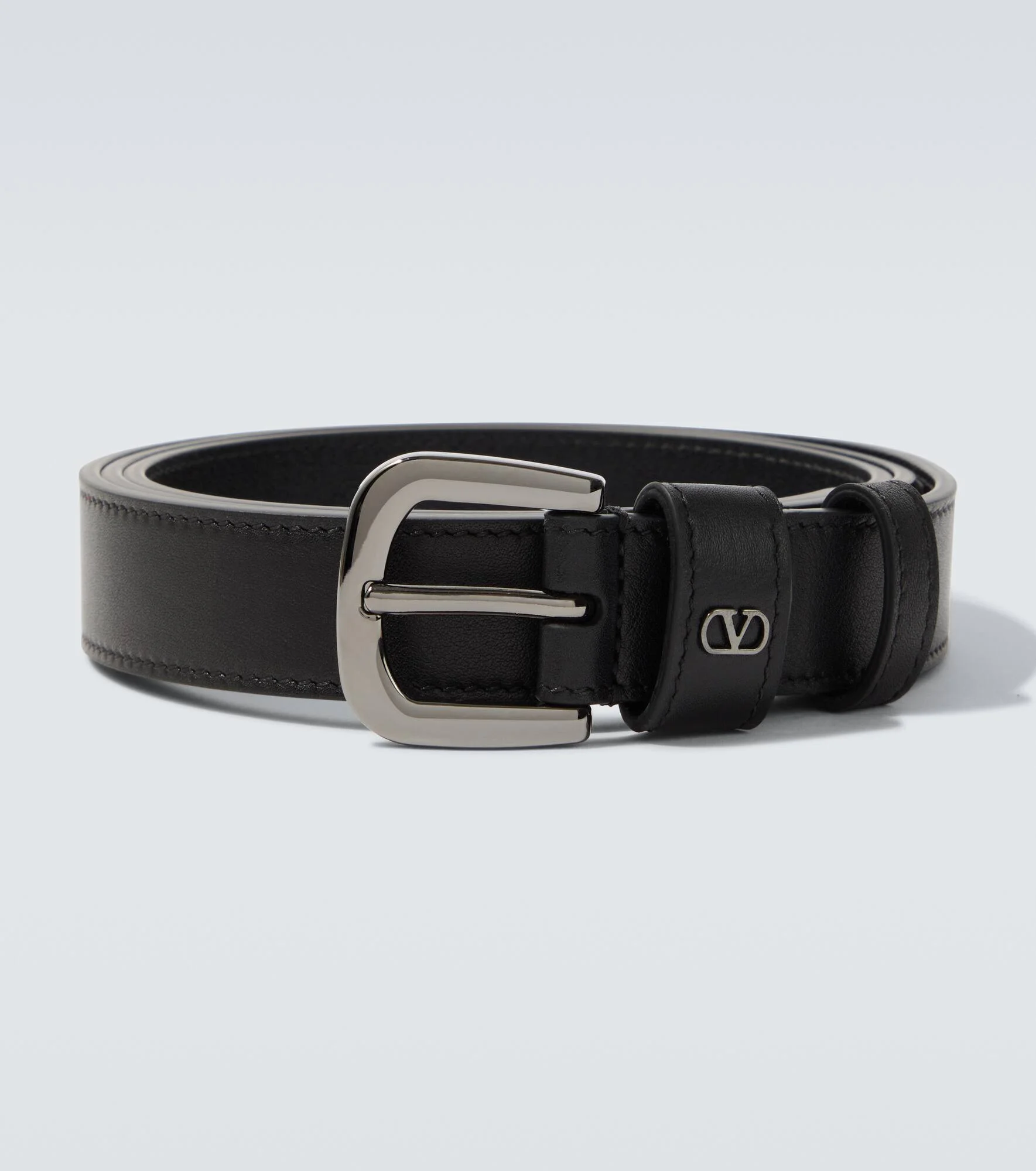 VLogo leather belt - 1