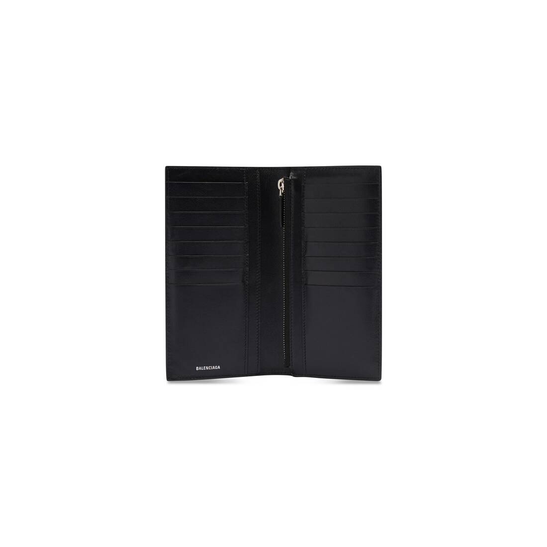 Men's Cash Vertical Long Wallet in Black - 3