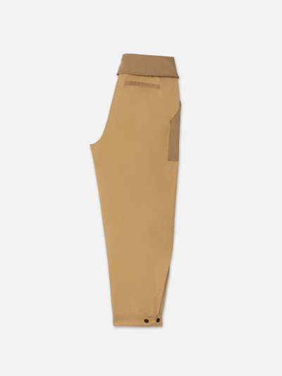 FRAME Foldover Trouser in Light Tan Multi outlook