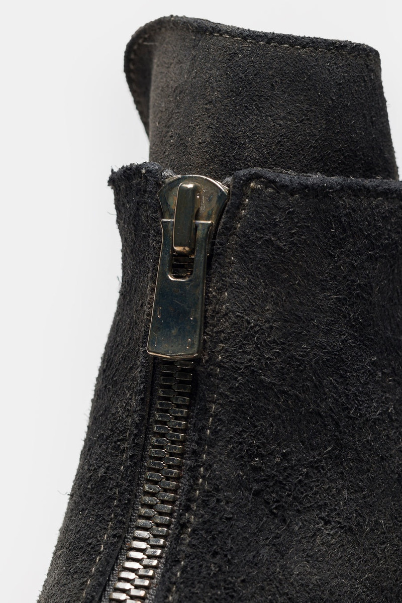 Undercover x Nonnative GR06FRV_N Reverse Horse Leather Center Zip Boot in Charcoal 6