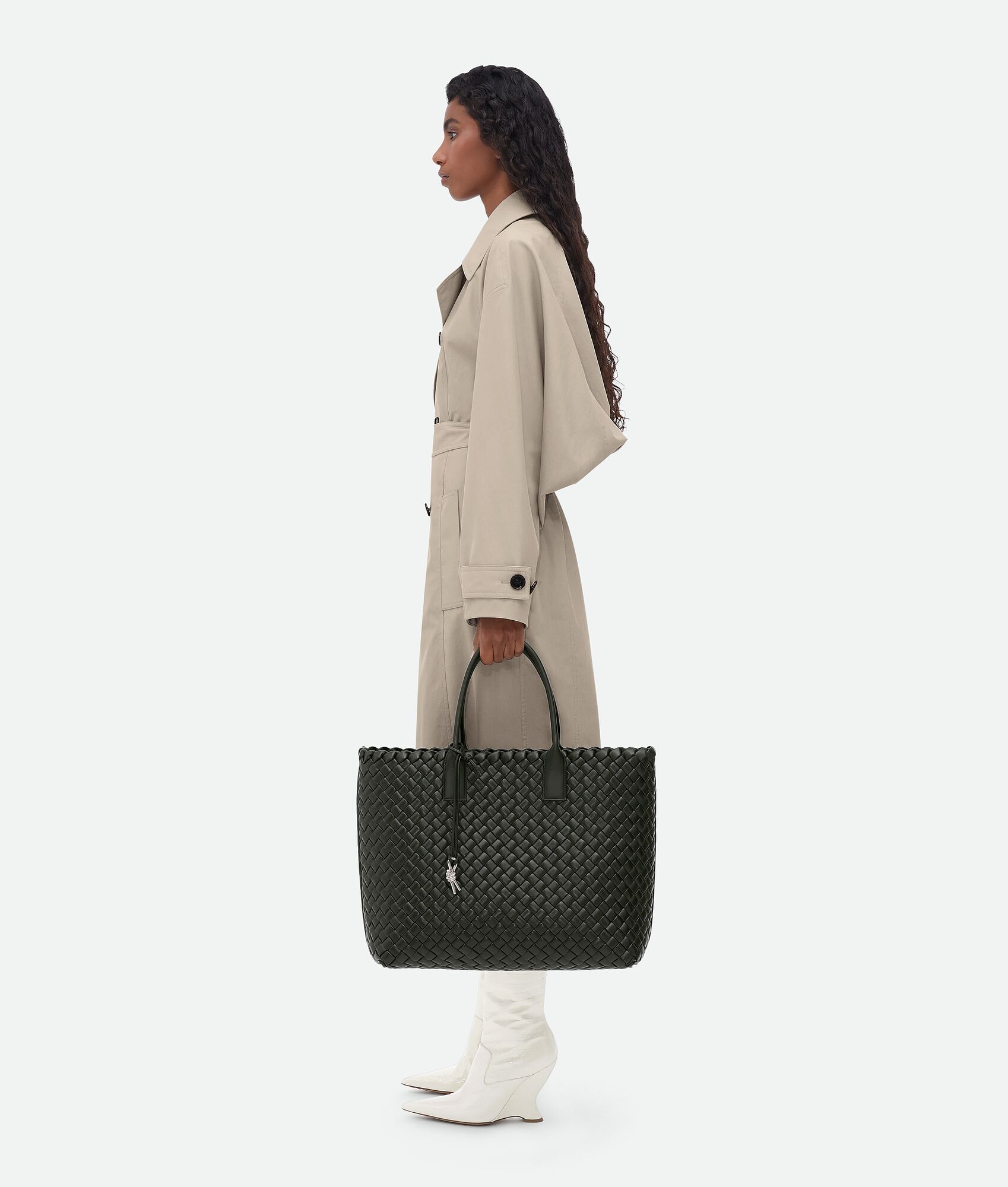 padded intreccio tote bag - 4