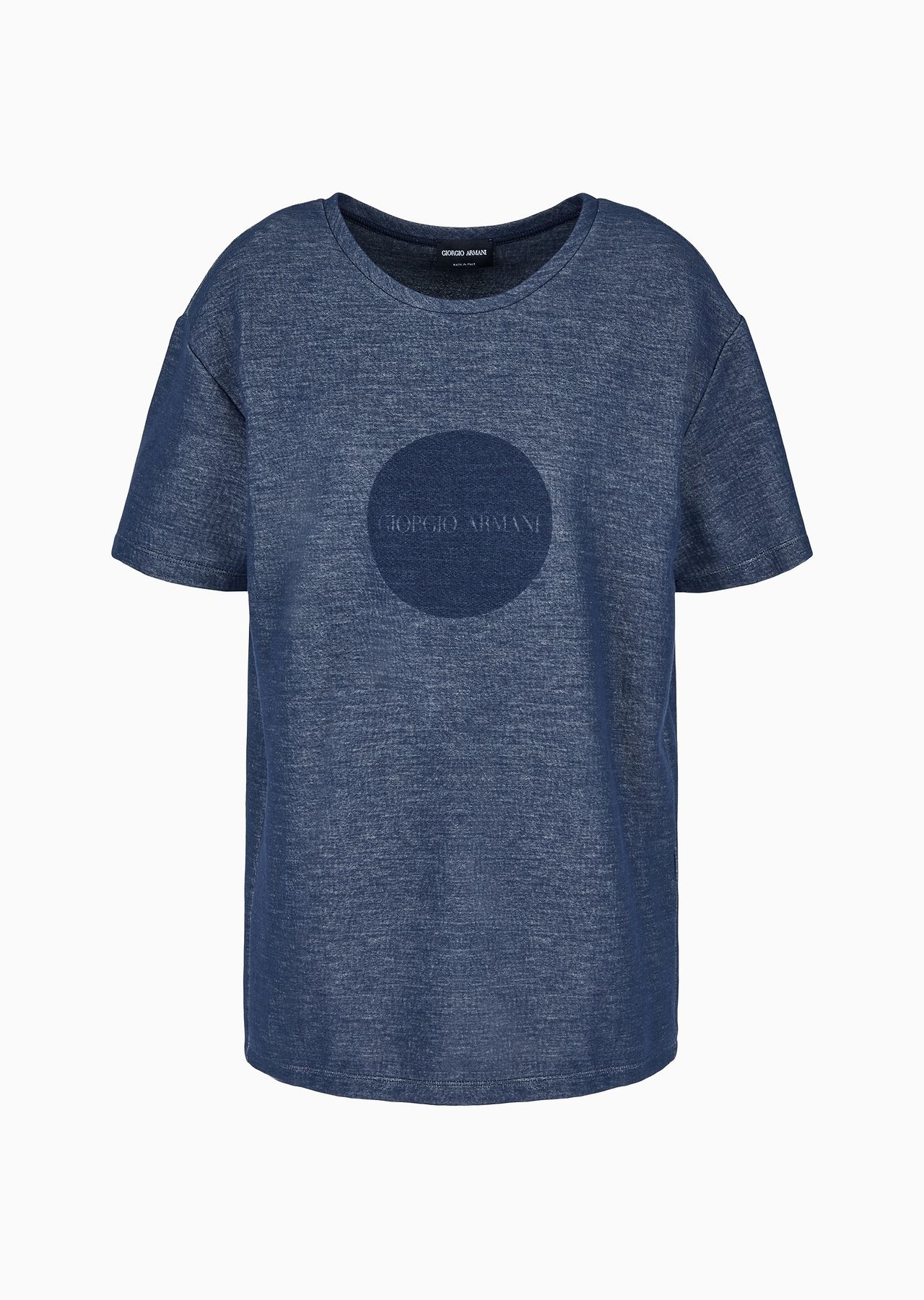 Denim Collection oversized T-shirt in cotton double jersey - 1