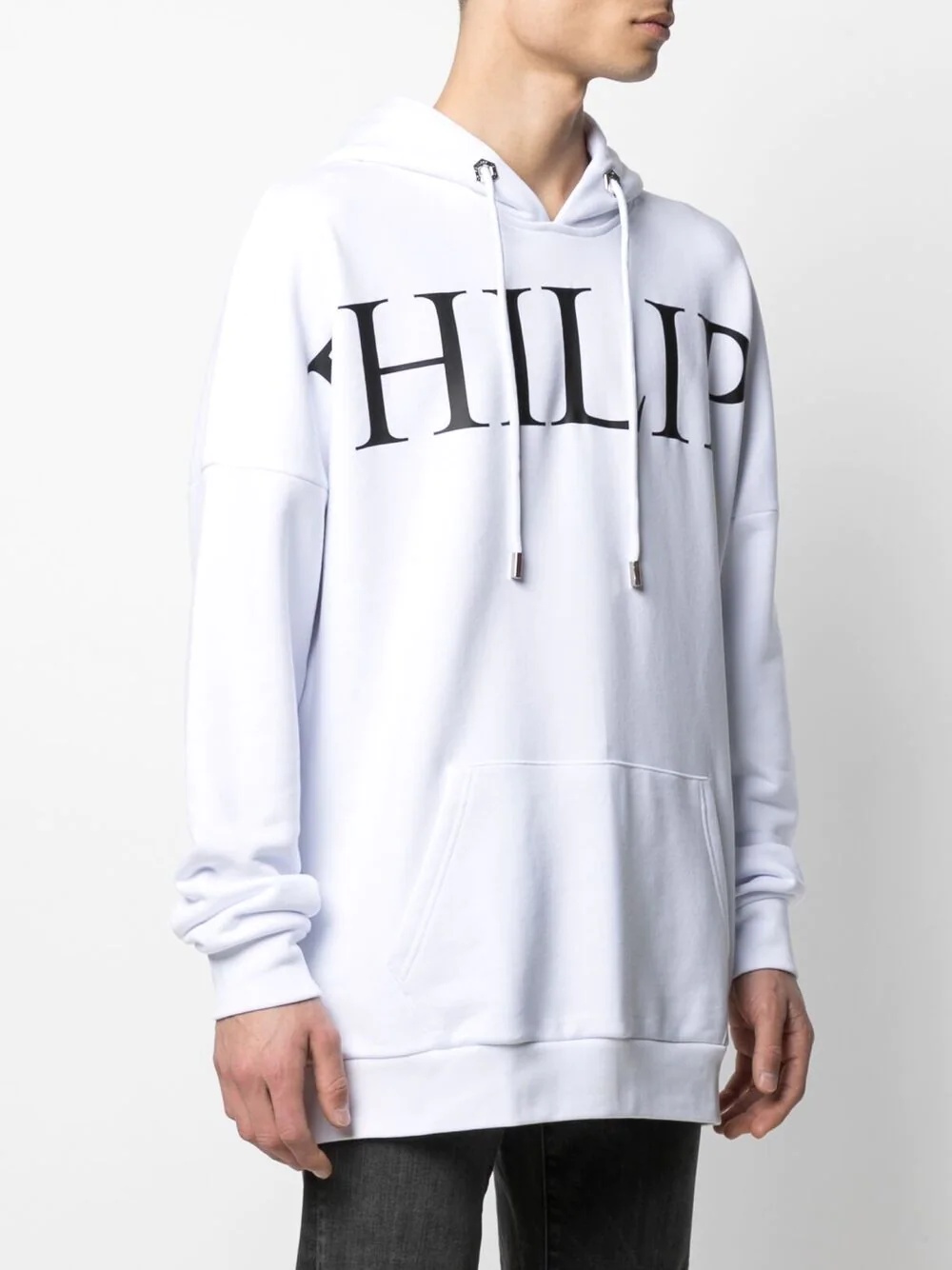 logo-print cotton-blend hoodie - 3