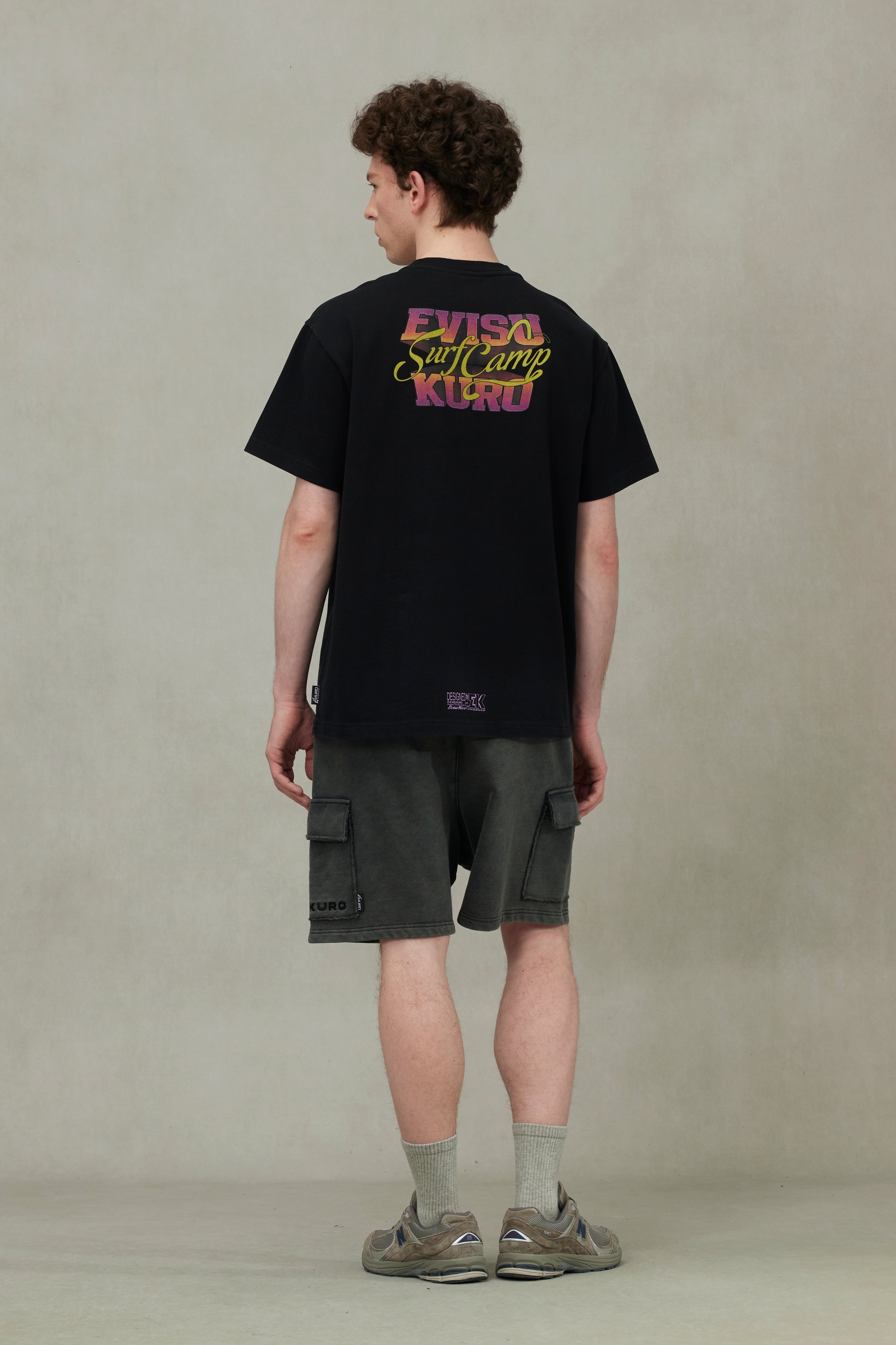Logo Embroidery and Surf Camp Print Regular Fit T-shirt - 4