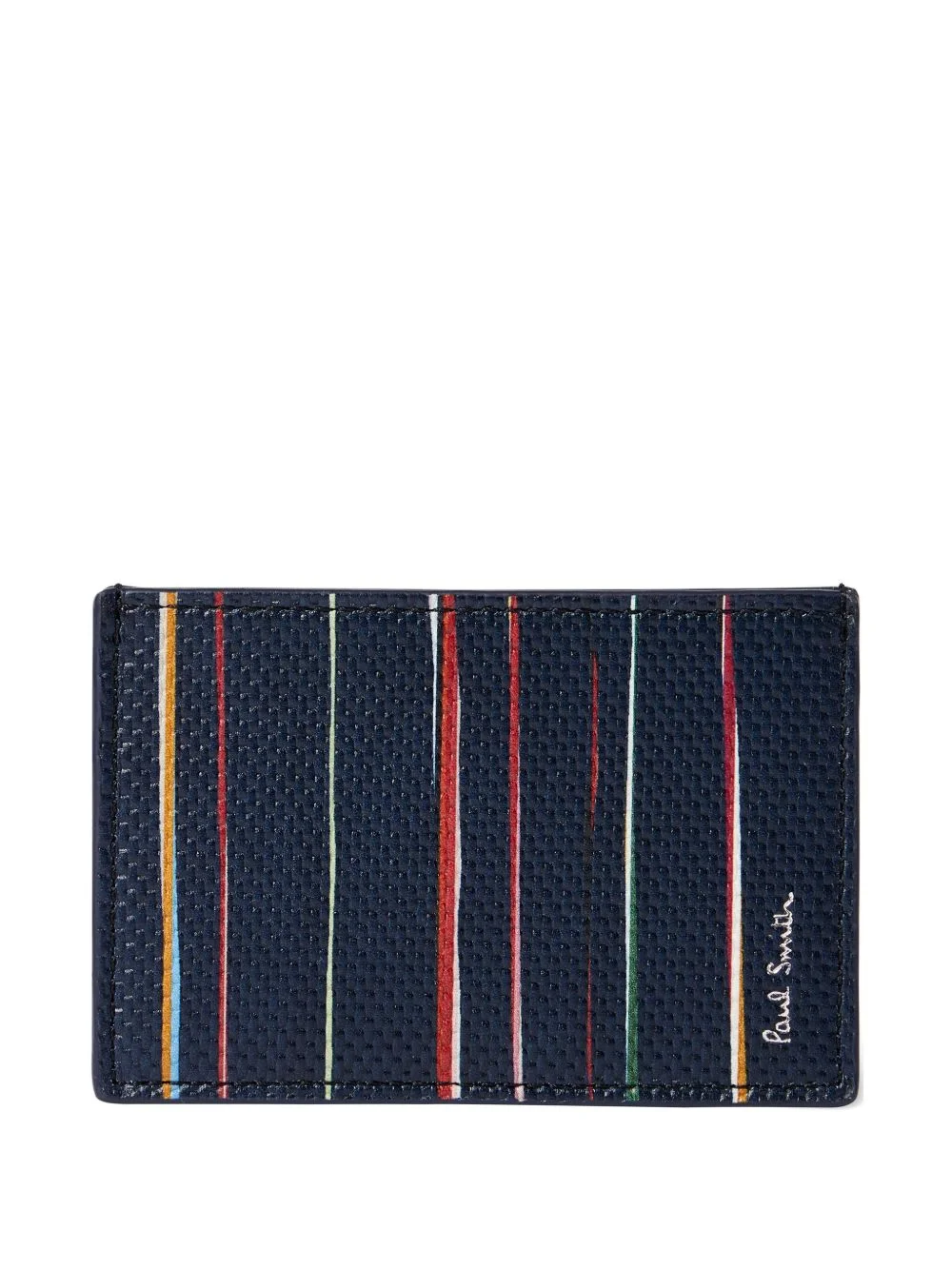 Signature Stripe leather cardholder - 1