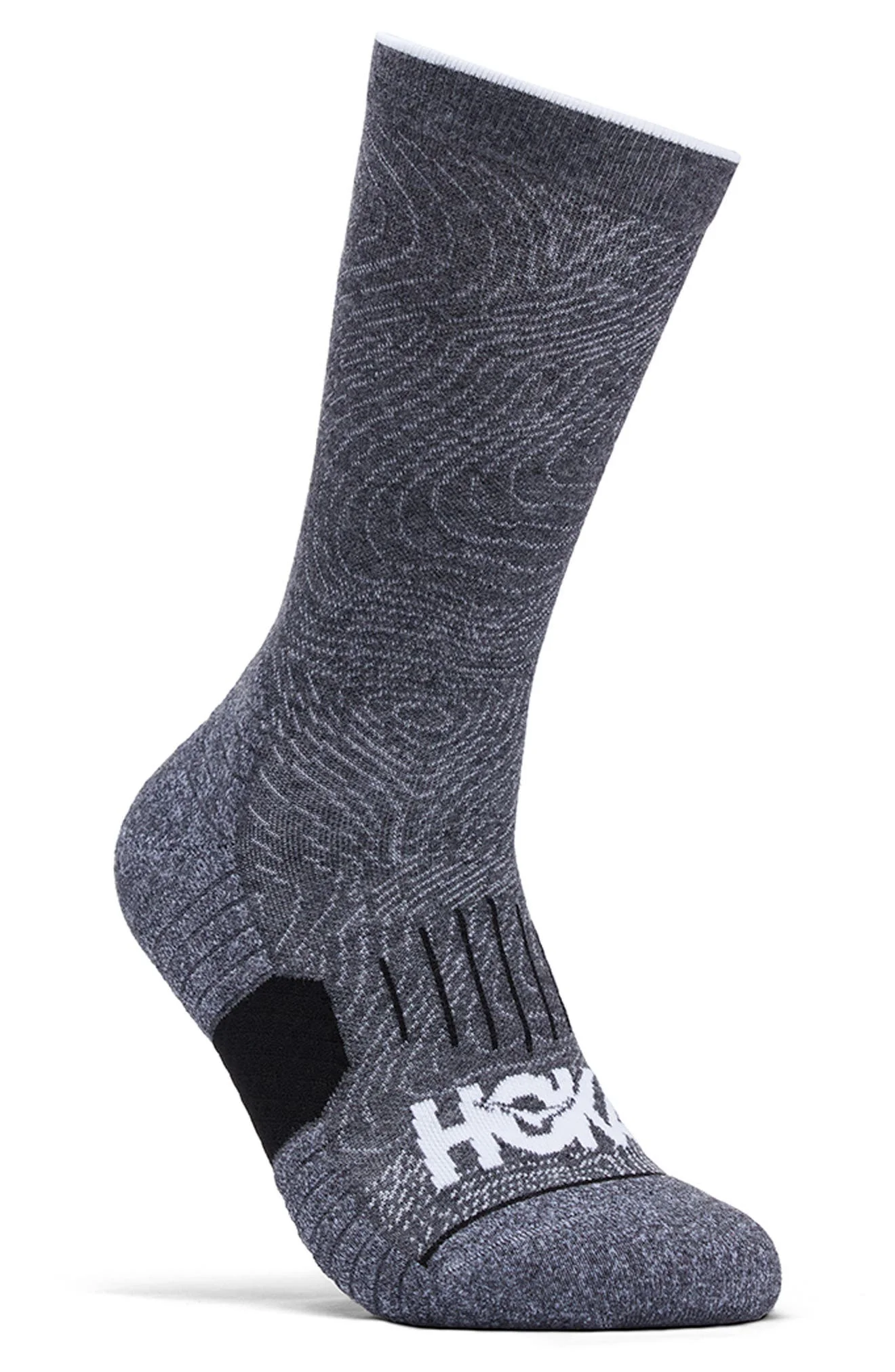 HOKA Run 3-Pack Crew Socks in White /Black /Grey at Nordstrom - 1