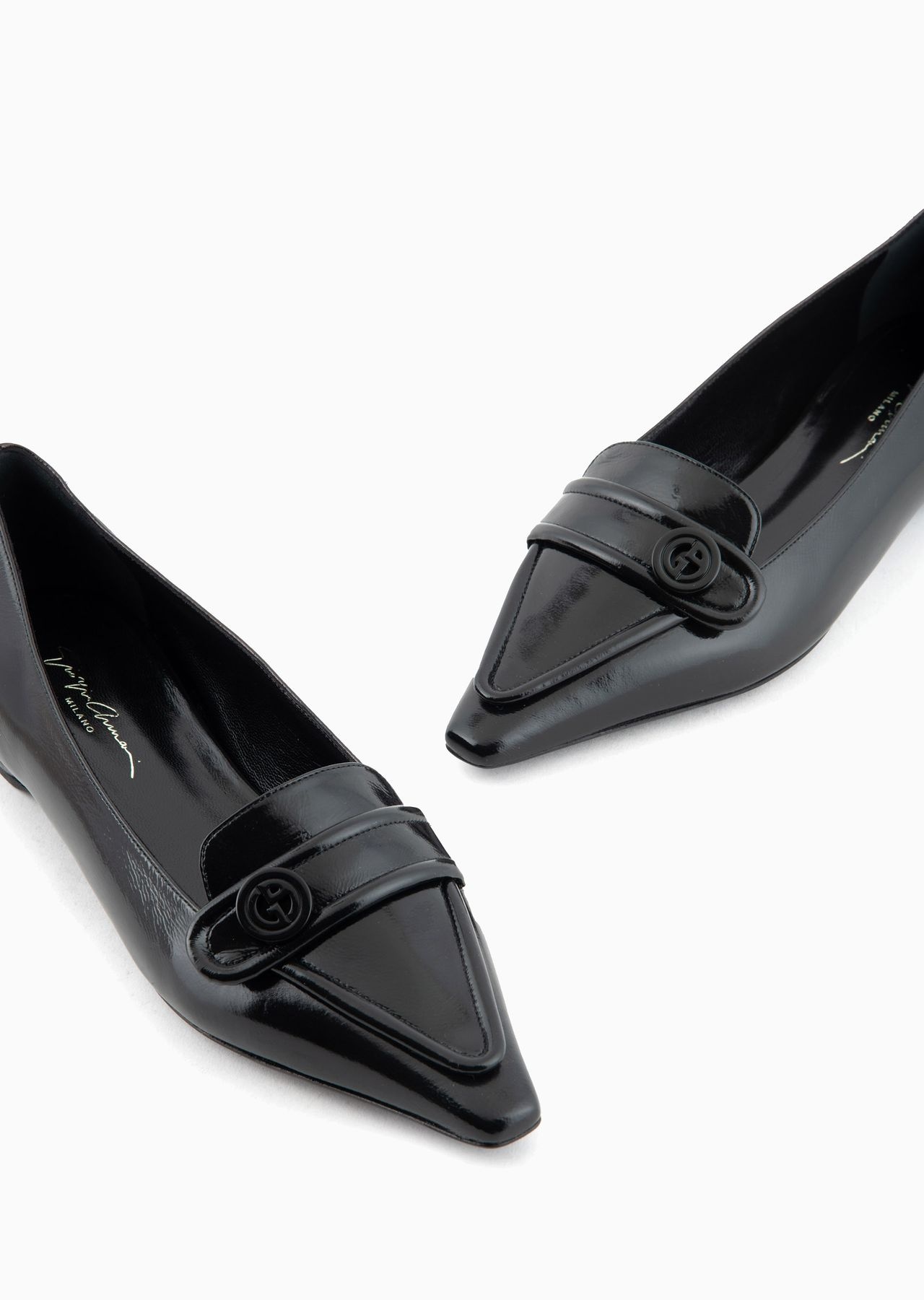 Pointed-toe patent-leather loafers - 5