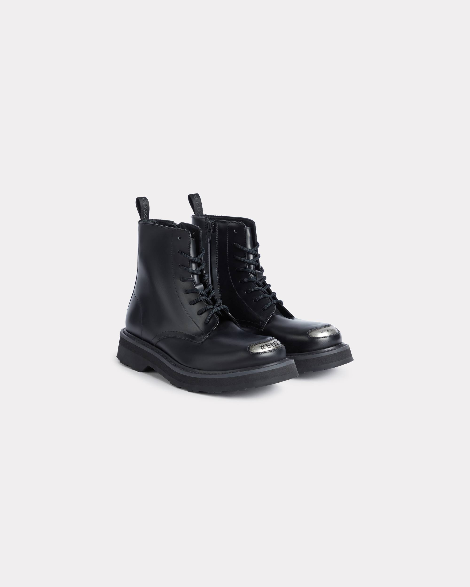 'KENZOSMILE' lace up boots in leather - 2