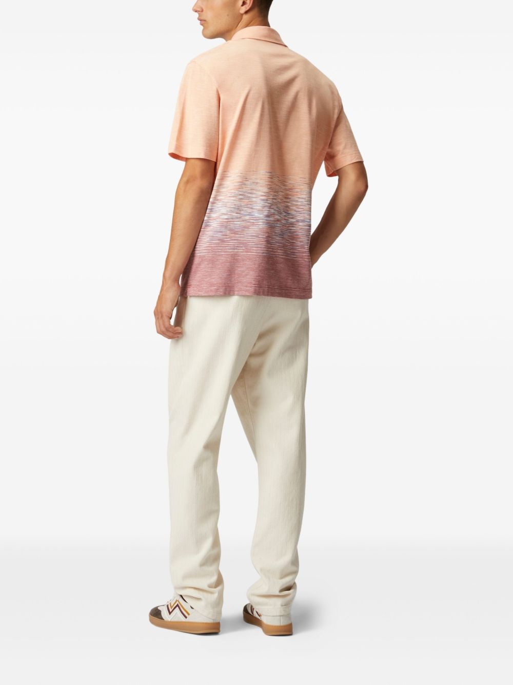 intarsia-knit polo shirt - 3