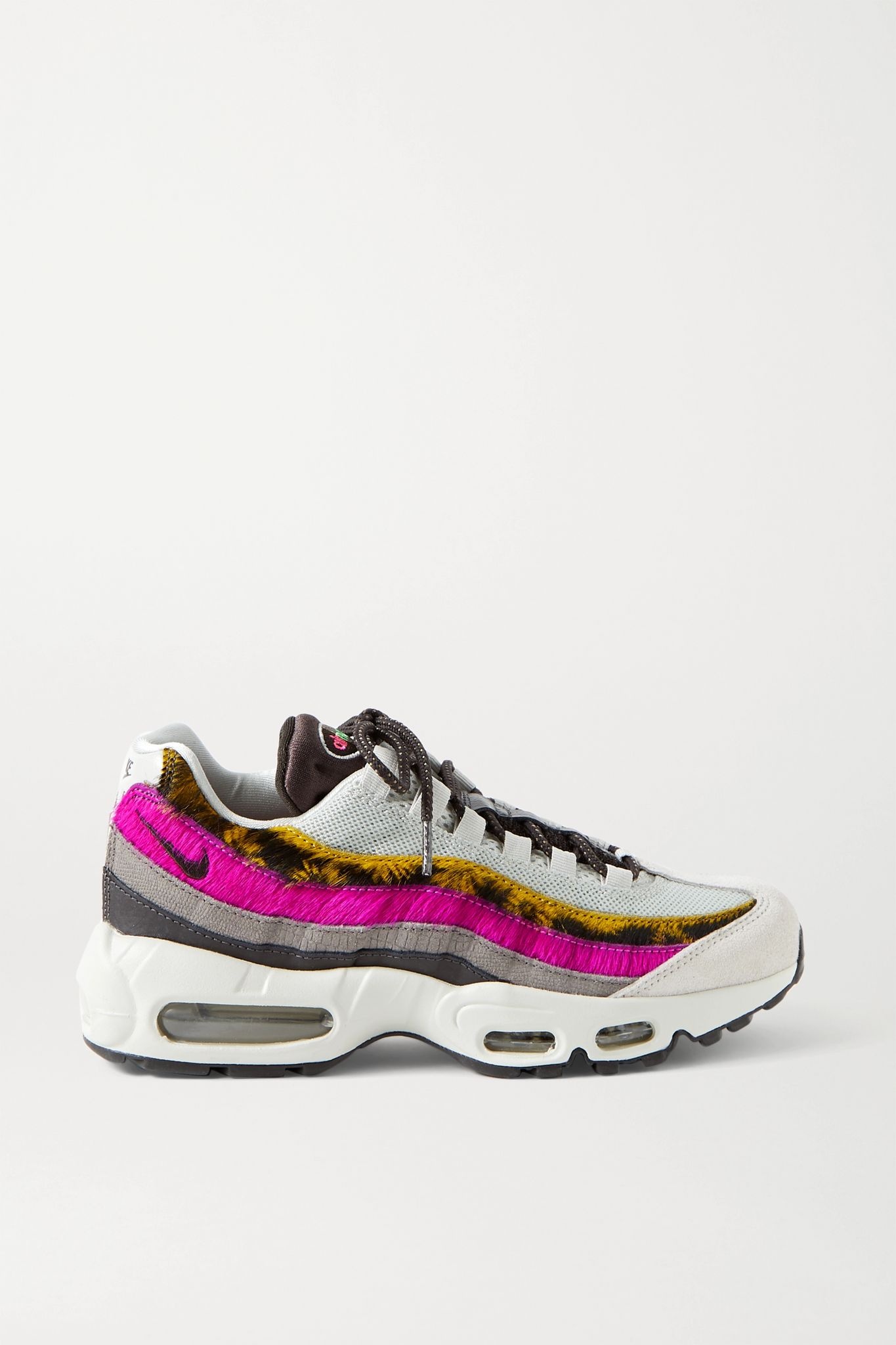 Air Max 95 mesh, suede, calf hair and leather sneakers - 1