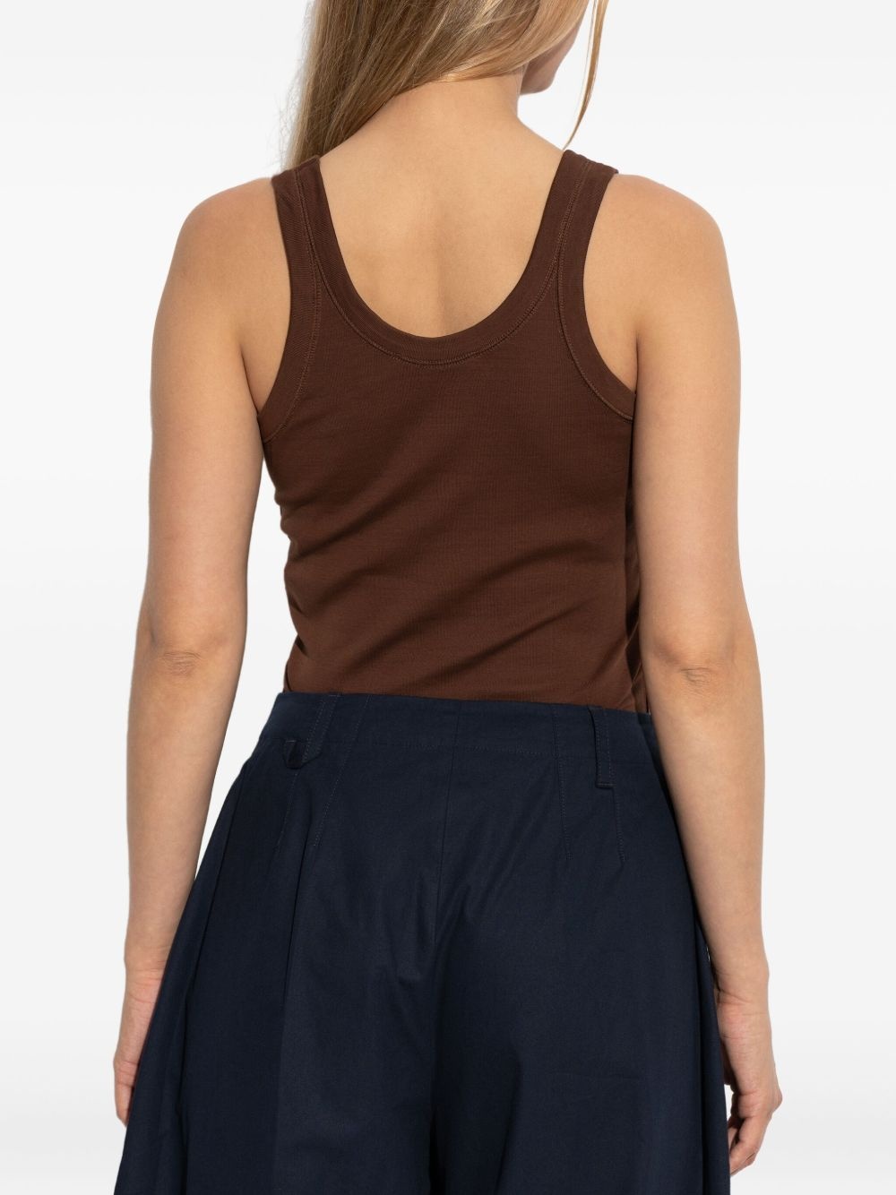 scoop-neck cotton tank top - 4