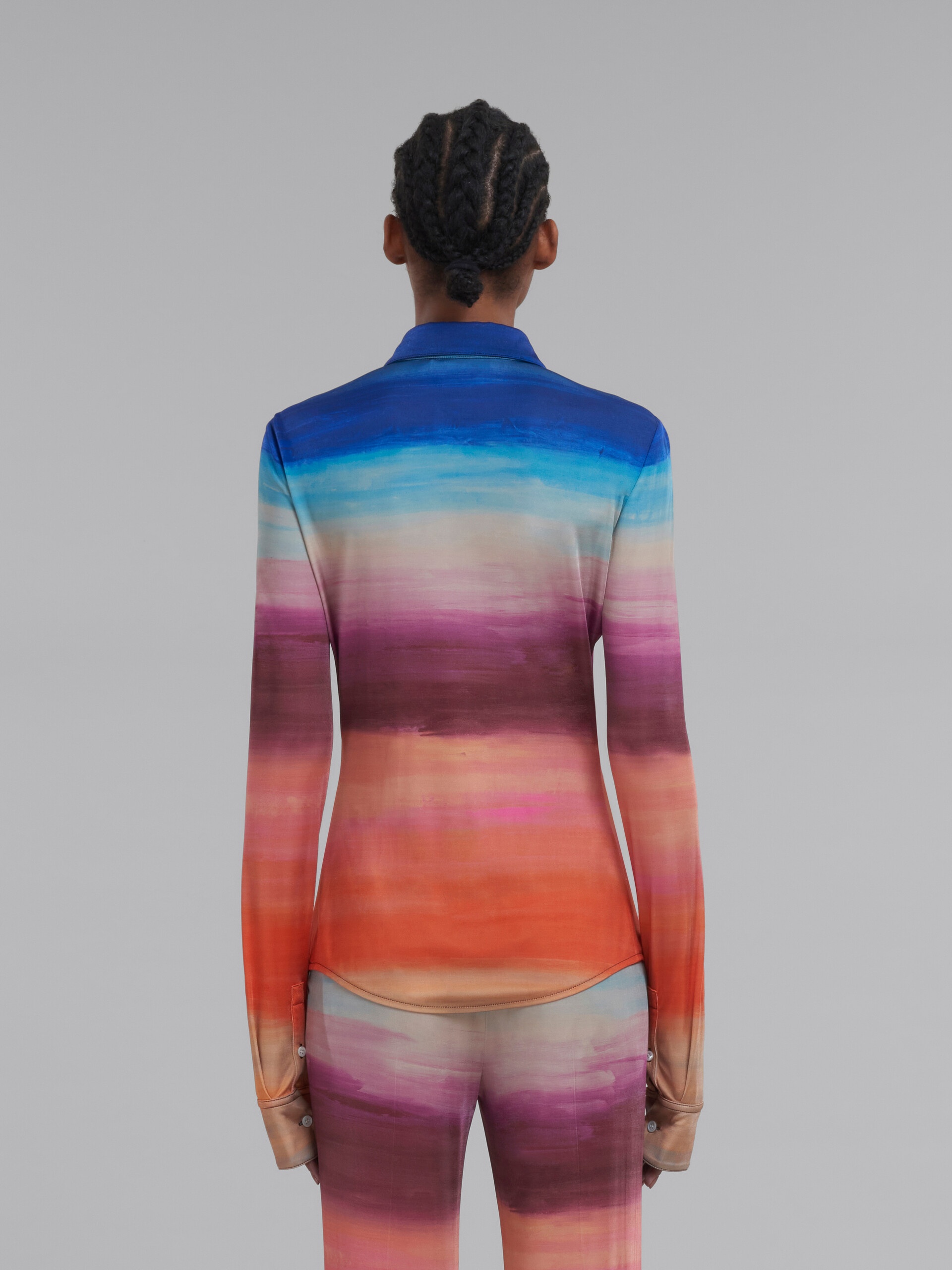 MULTICOLOURED VISCOSE JERSEY SHIRT WITH DARK SIDE OF THE MOON PRINT - 3