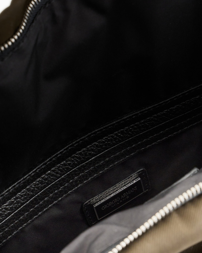 ASV CONVERTIBLE SHOPPER BAG IN NYLON AND PEBBLED LEATHER 4