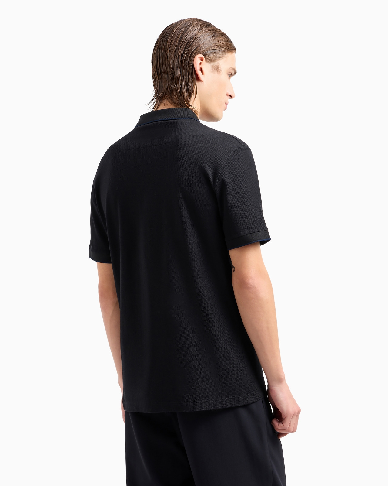 Piqué polo shirt in lisle cotton yarn - 3
