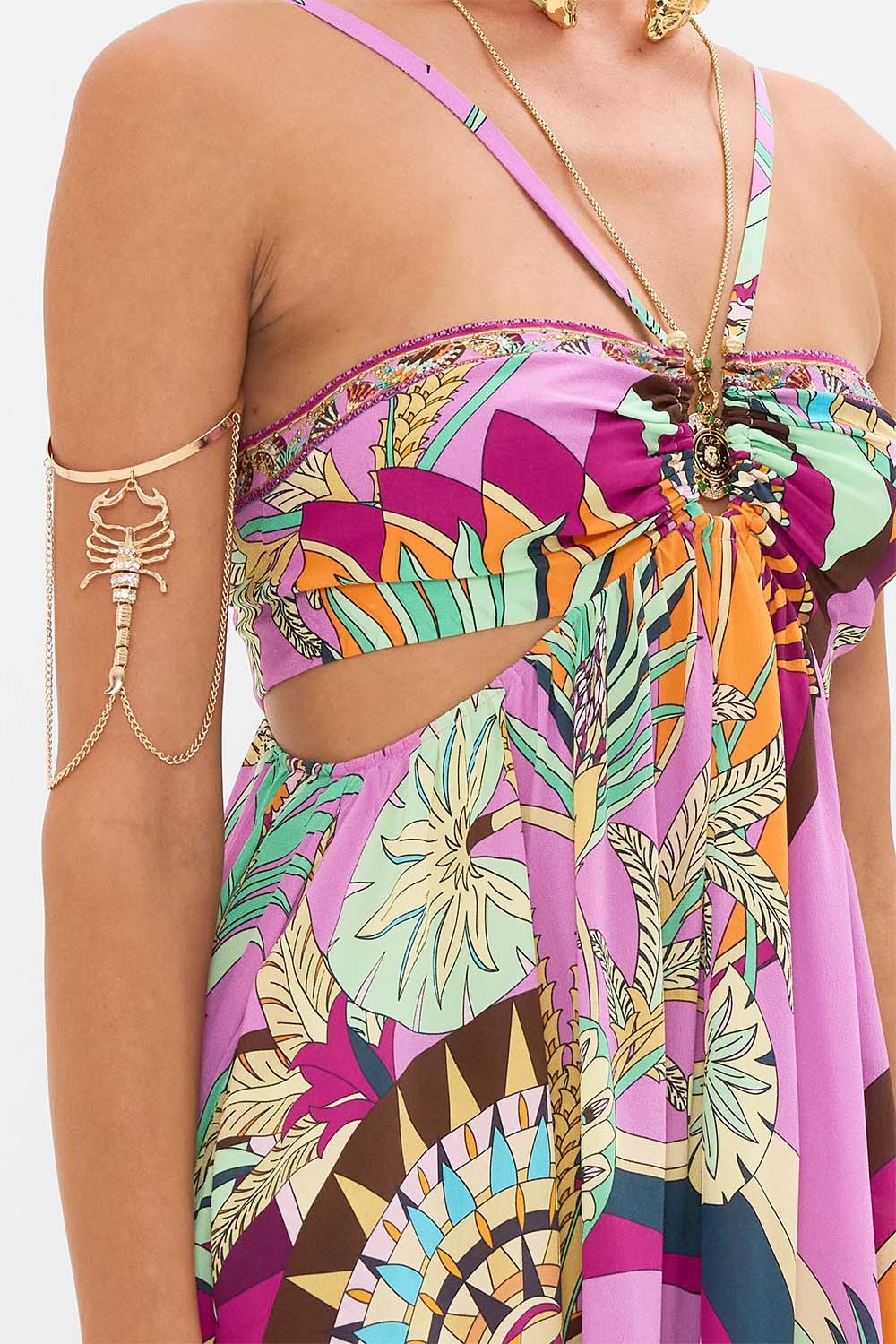 GATHERED CUT OUT DRESS - 6