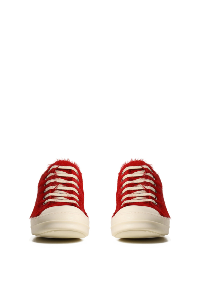 Rick Owens LOW SNEAKS / CARDINAL RED MILK MILK | REVERSIBLE