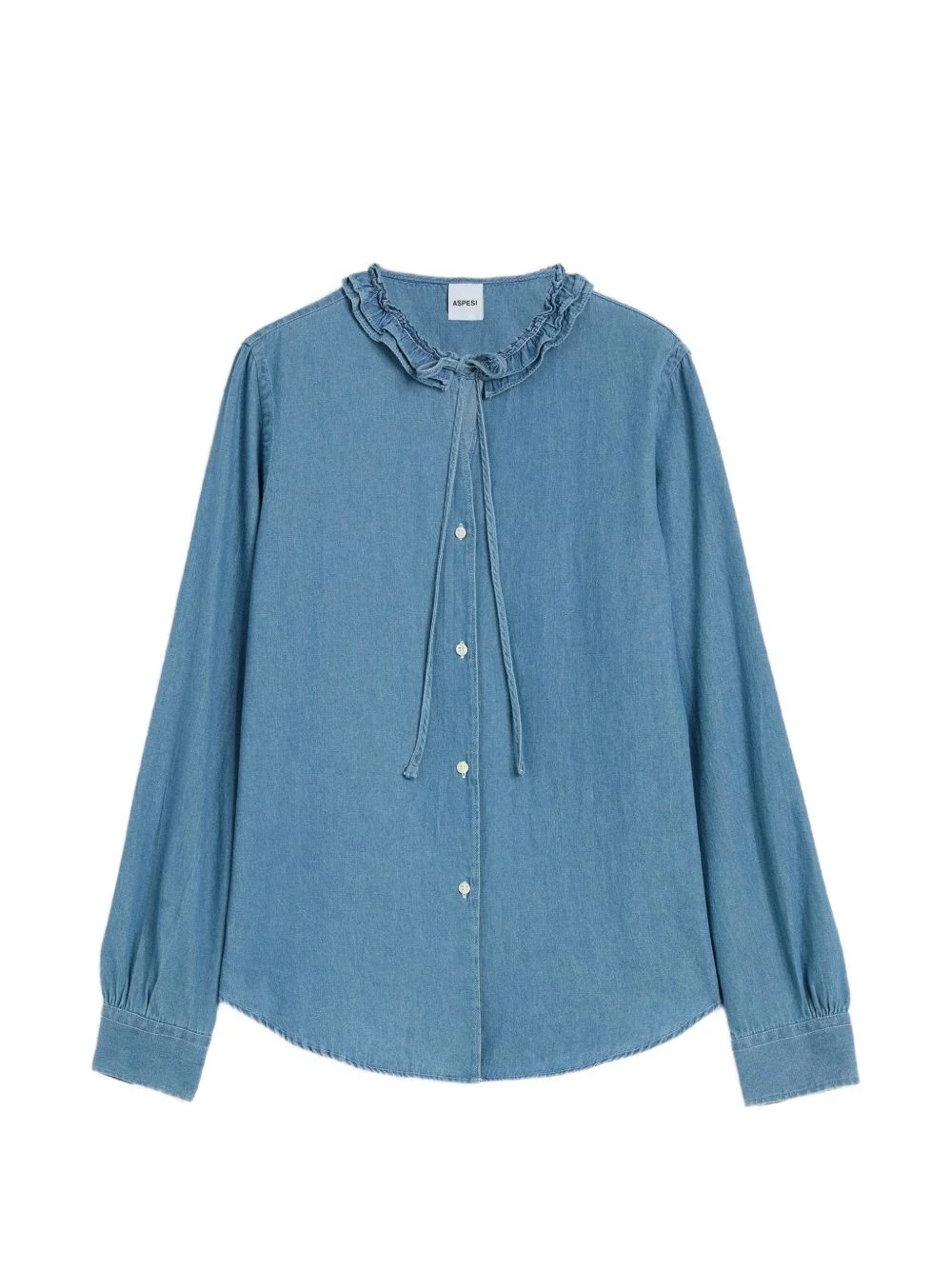 ruffled-collar shirt - 1