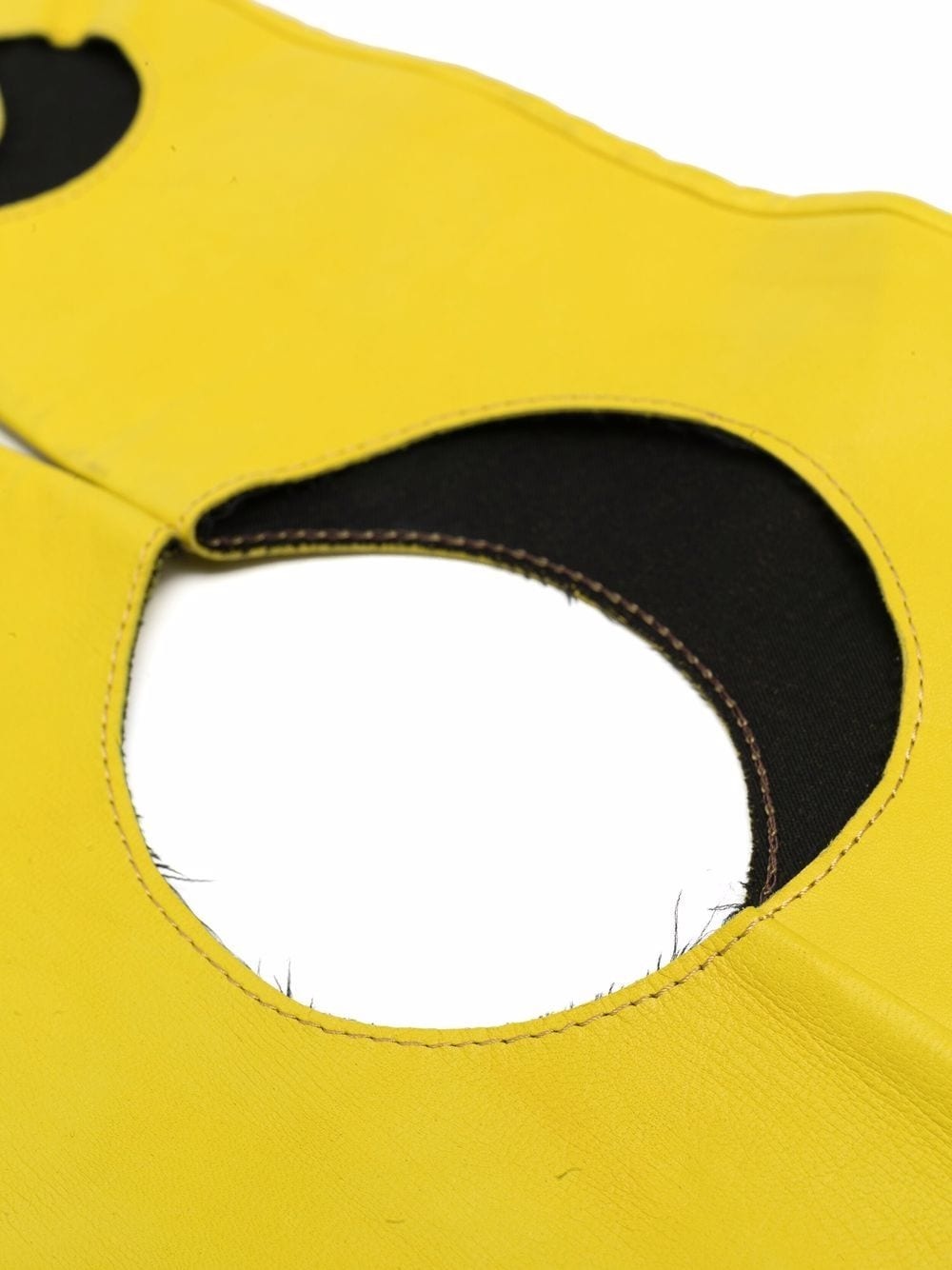 cut out-detail leather gloves - 2