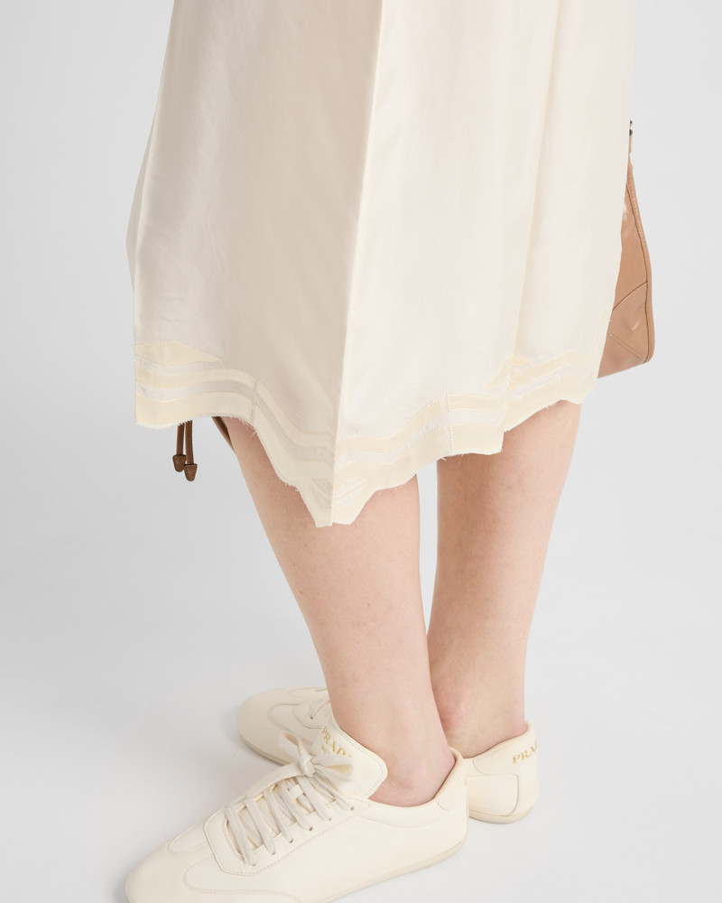 Embroidered silk habutai skirt 3