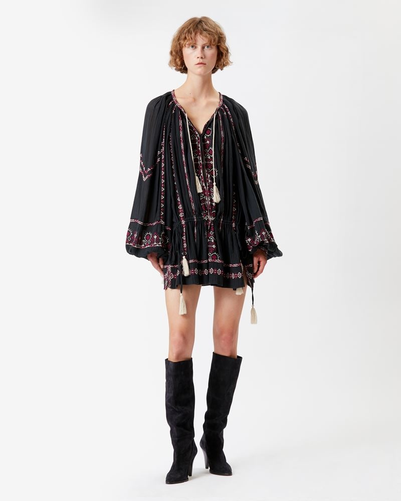 PARSLEY EMBROIDERED COTTON DRESS - 2