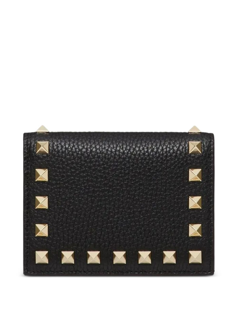 rockstud flap leather wallet 1