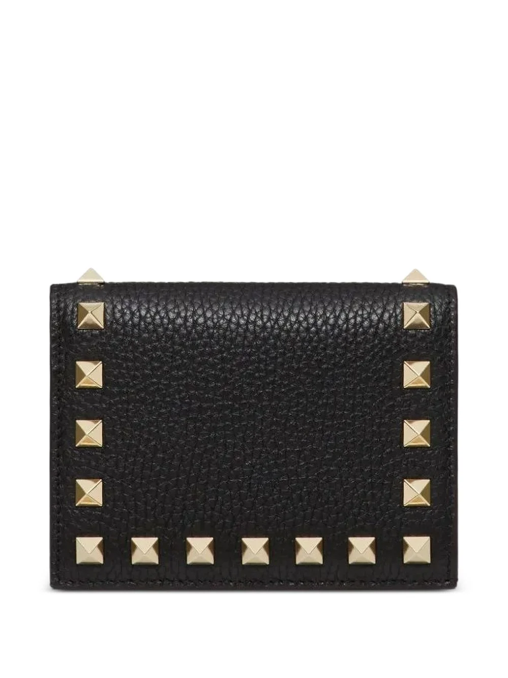 rockstud flap leather wallet - 1