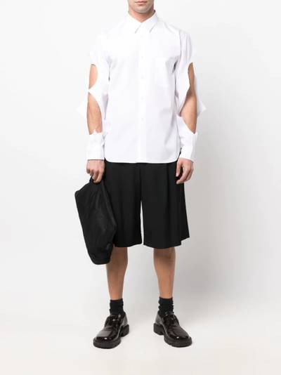 Comme des Garçons Homme Plus ripped sleeves buttoned shirt outlook