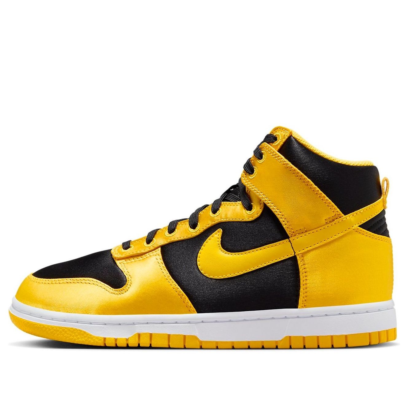 (WMNS) Nike Dunk High Goldenrod Satin 'Yellow Black' FN4216-001 - 1