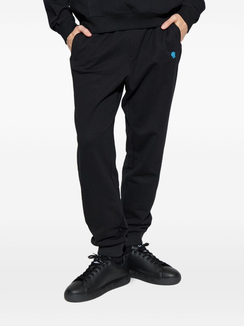 cotton embroidered-logo sweatpants - 3