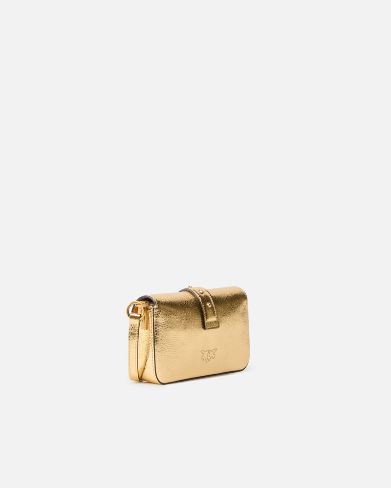 PINKO BABY SHOULDER BAG IN TUMBLED LAMINATED LEATHER outlook