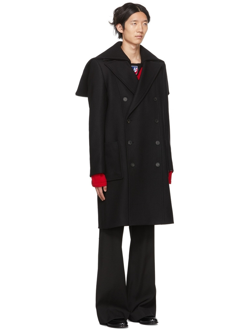 Black Wool Pea Coat 2
