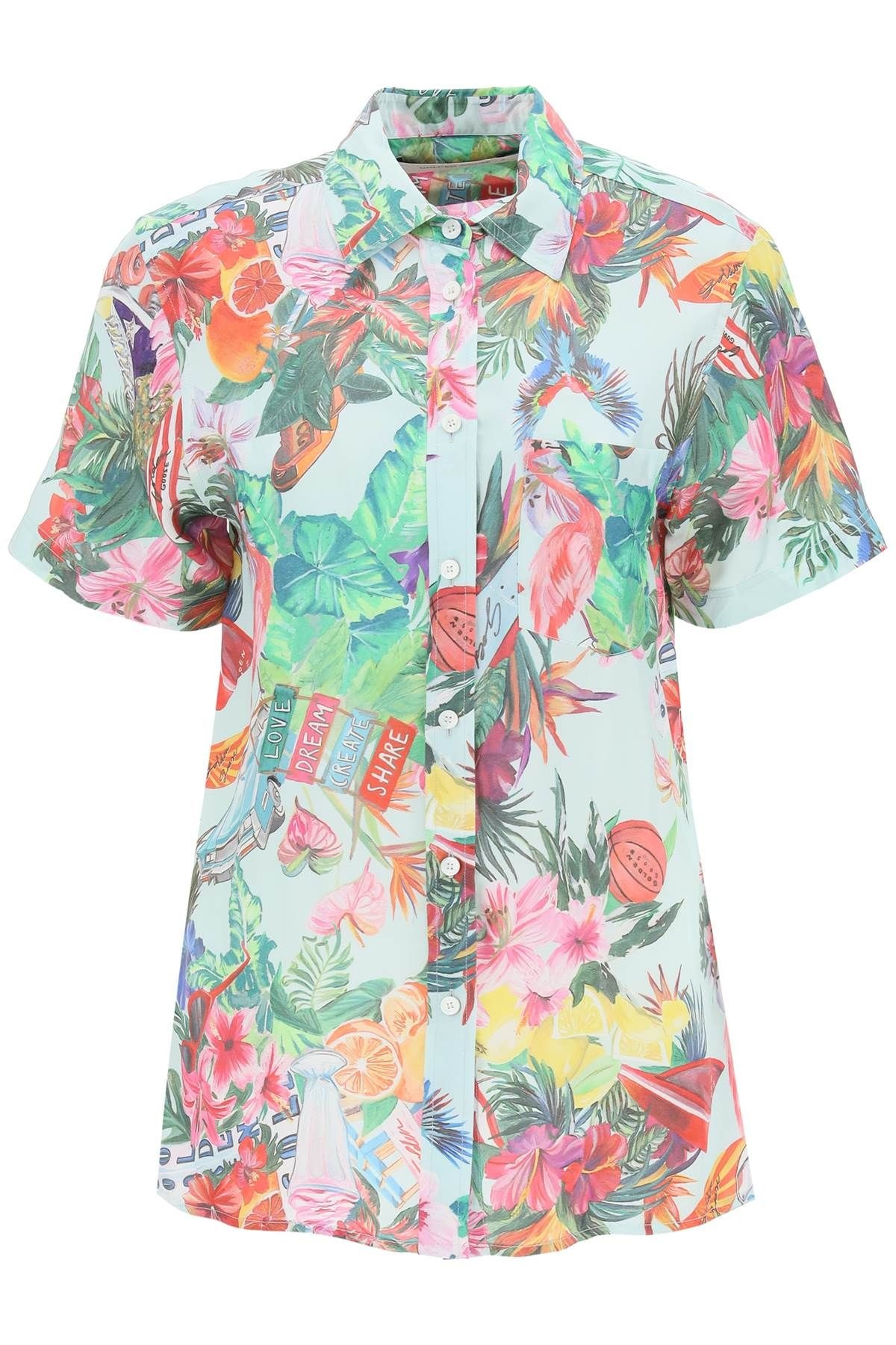 CLARISSA SHIRT WITH TROPICAL PRINT - 1