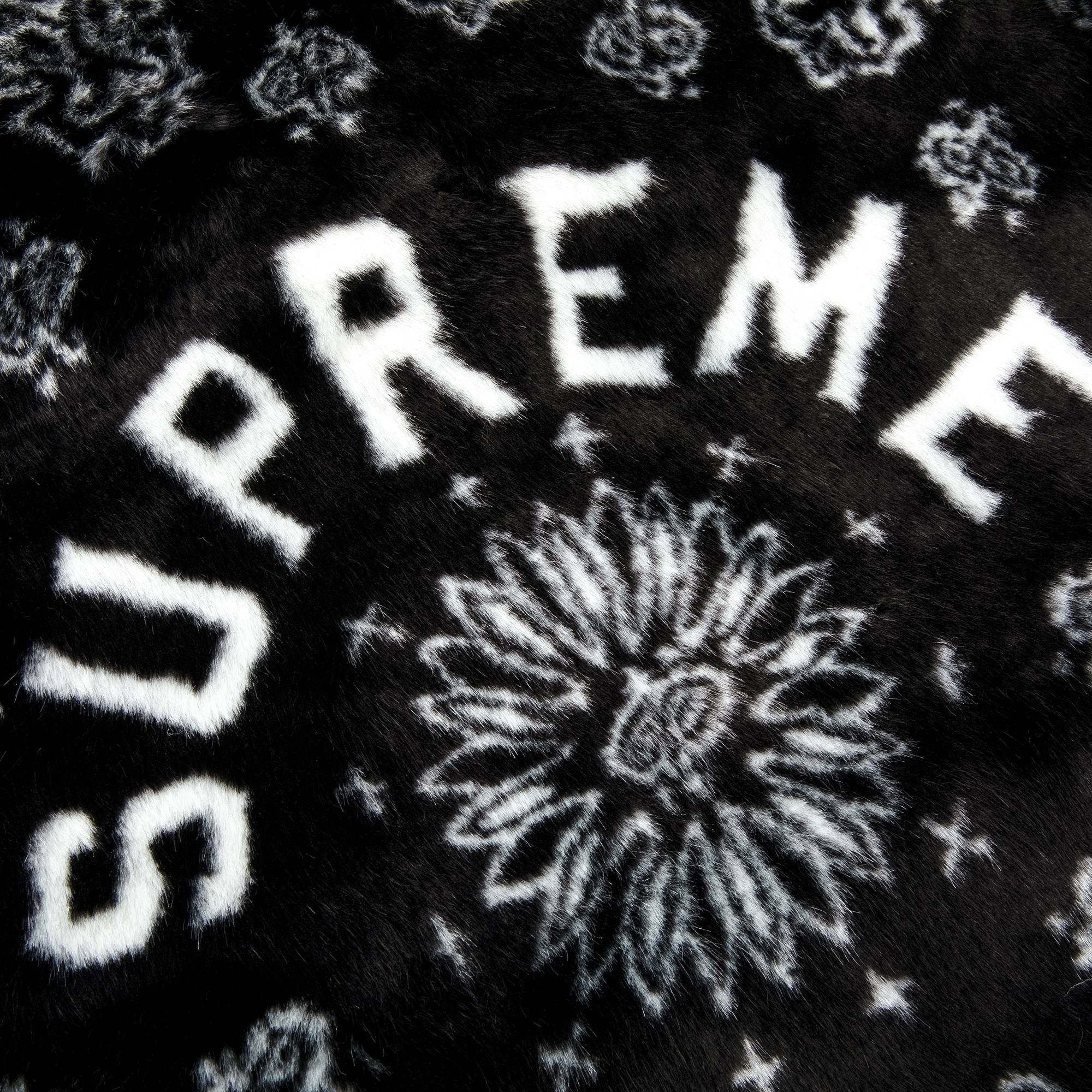 Supreme Bandana Faux Fur Bomber Jacket 'Black' - 3