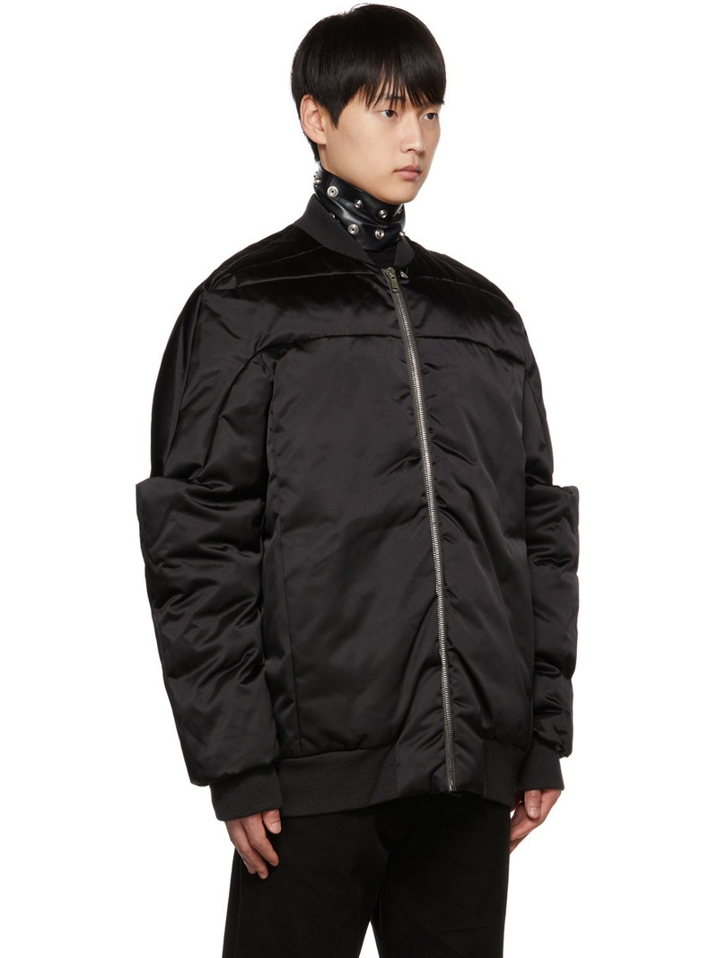 Black Girdered Bomber Jacket 2