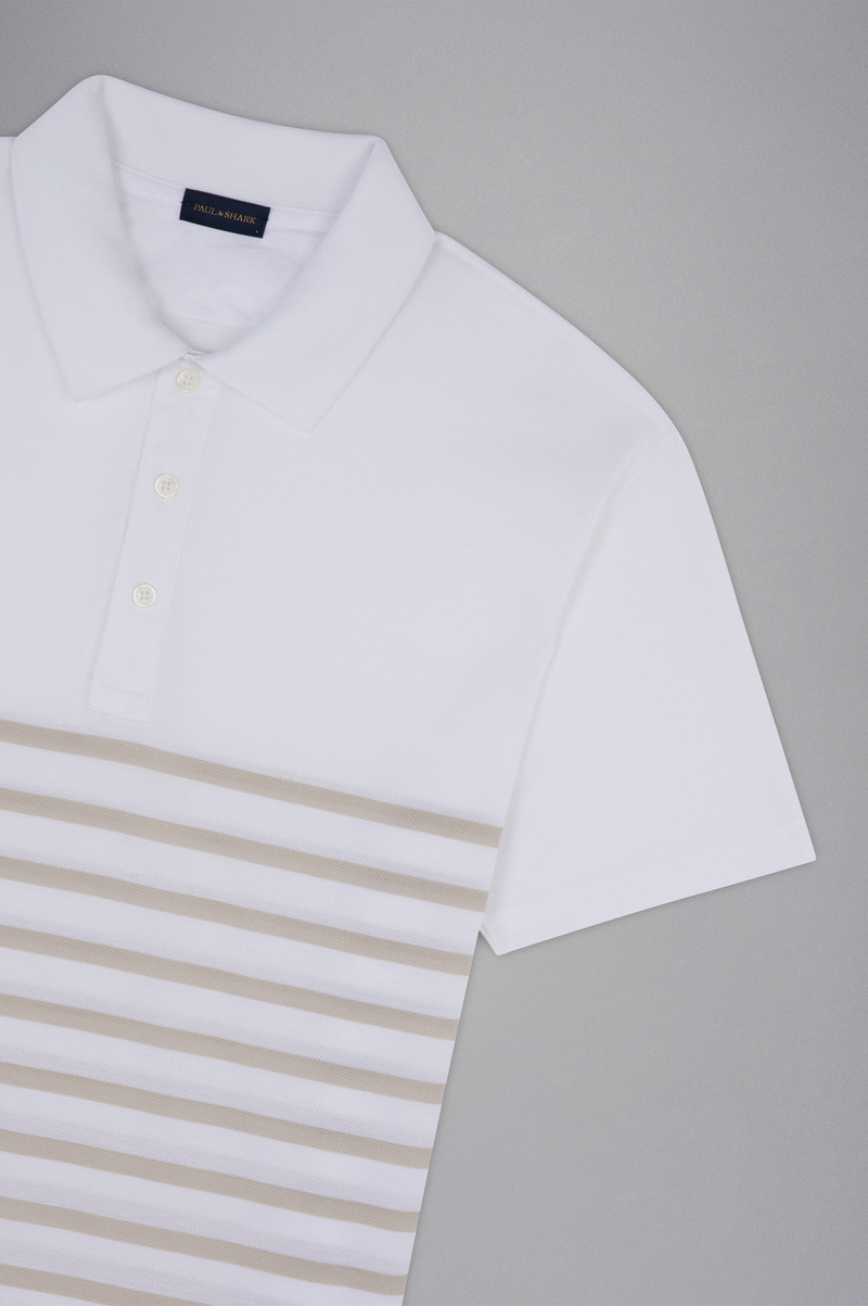COTTON PIQUÉ POLO SHIRT WITH STRIPED PATTERN 5