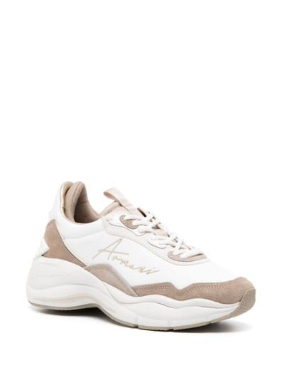 EMPORIO ARMANI logo-lettering chunky sneakers outlook