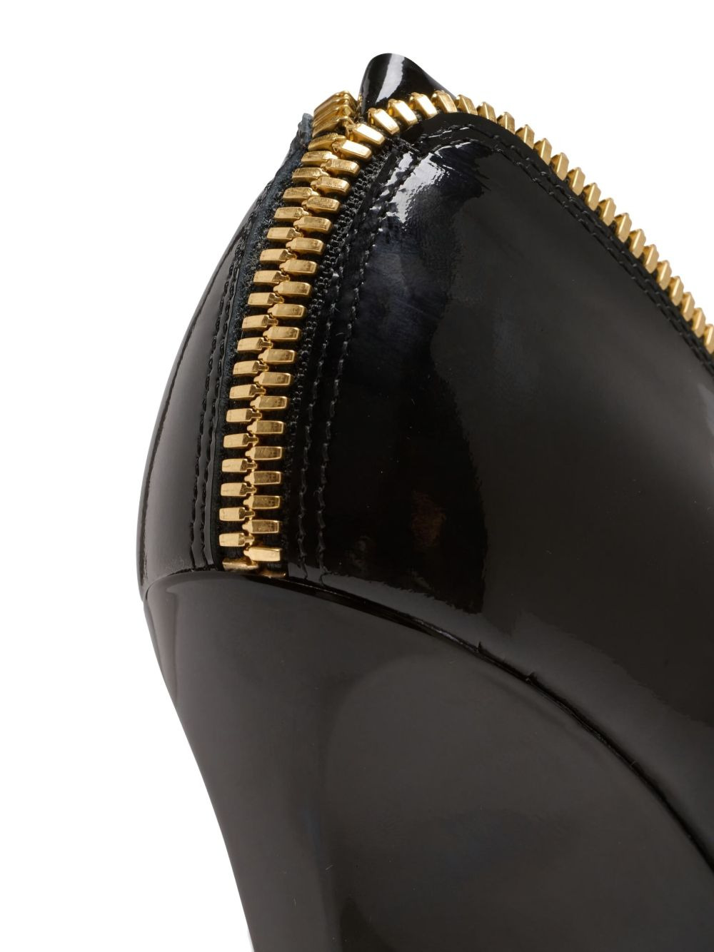95mm zip-detail wedge heeled pumps - 4