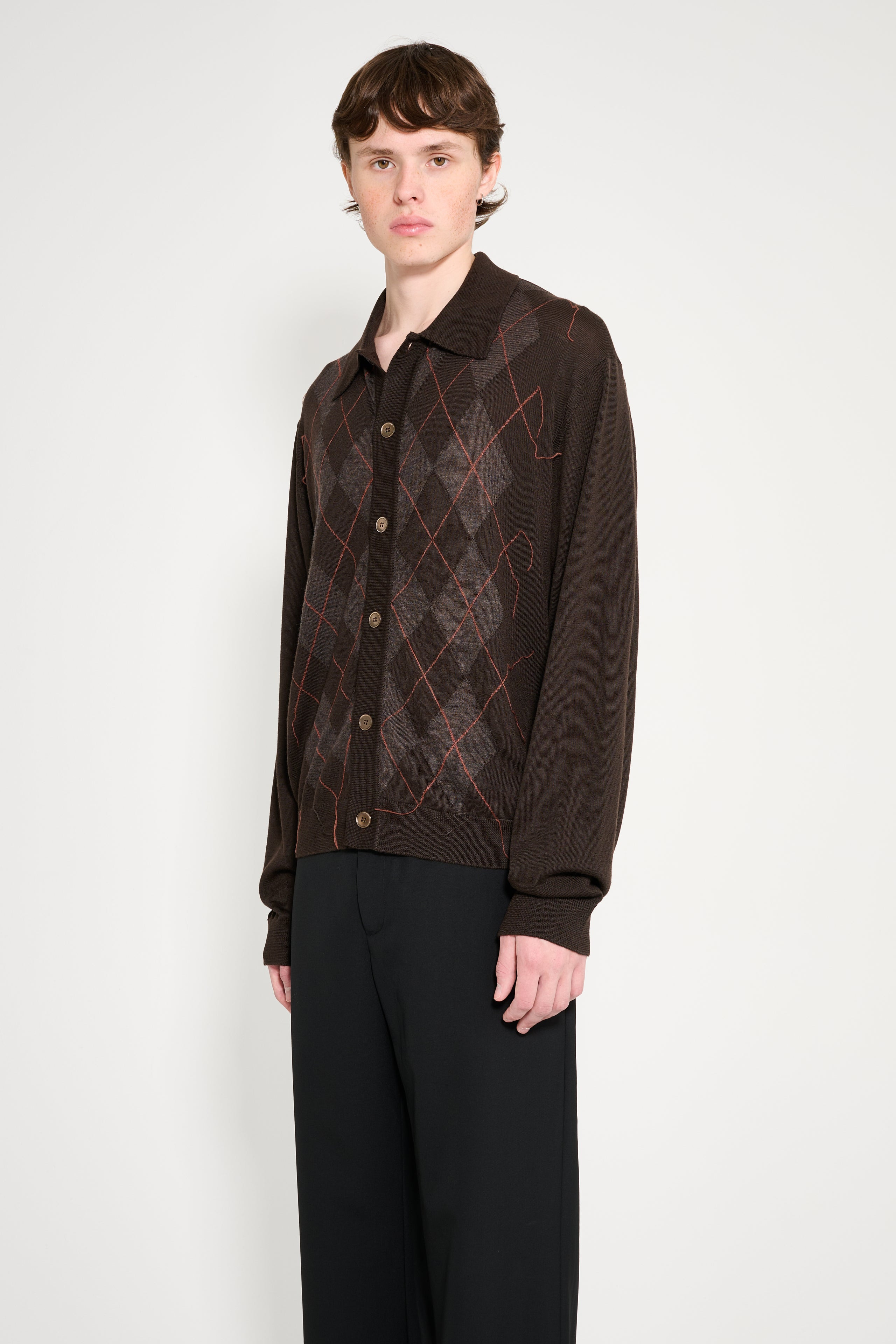OUR LEGACY EVENING POLO PUB ARGYLE FINE WOOL - 2