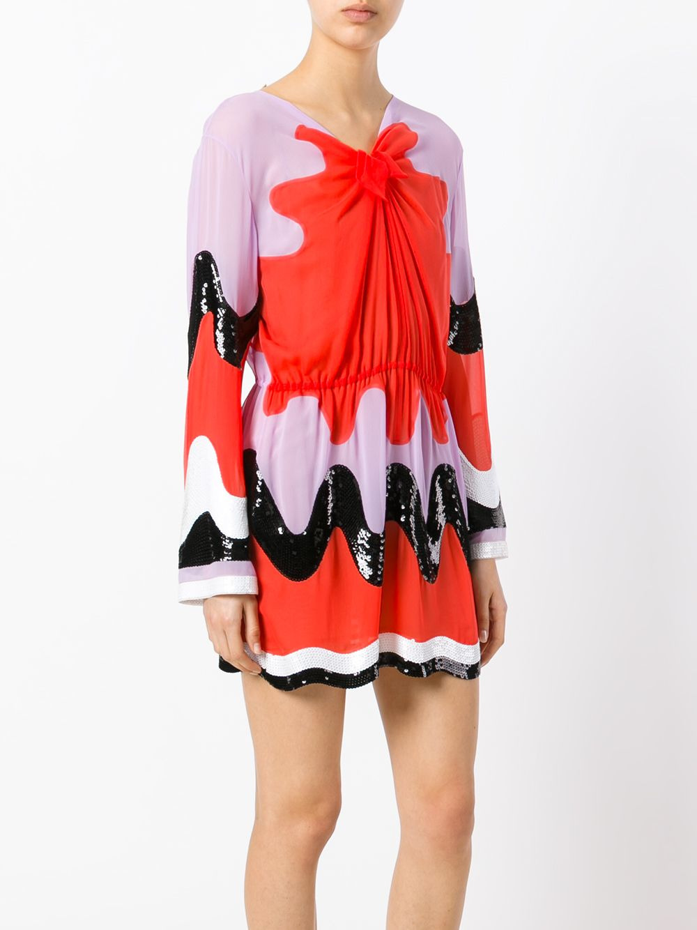 retro print dress - 3