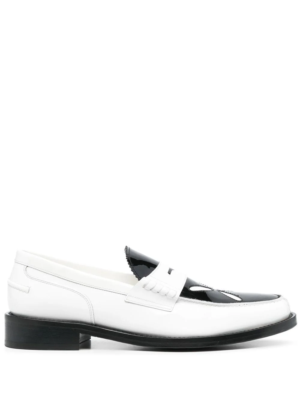 Slashed leather loafers - 1